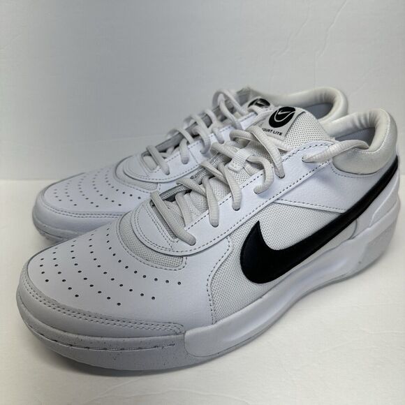 Nike Other - Nike Zoom Court Lite 3 Tennis Shoes Sneakers White Black DH0626100 Mens Size 8.5